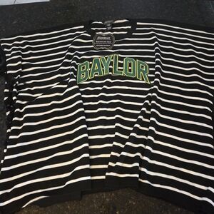 Baylor  Black and White Striped Top By Gameday Size S